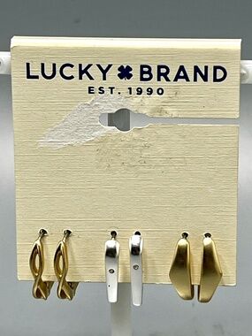 Lucky Brand Three Pairs Of Earrings